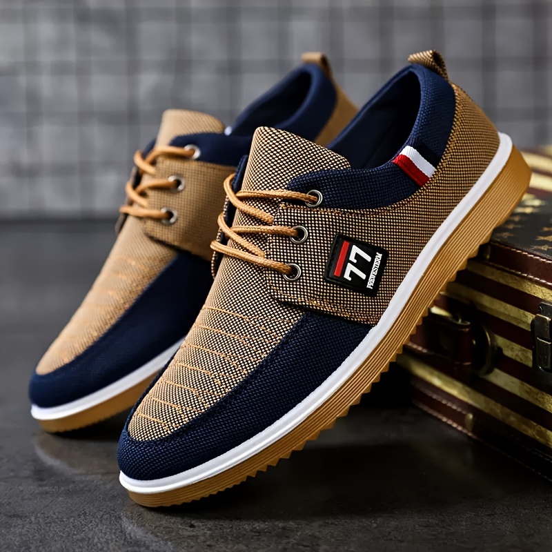 New Fashionable Trendy Men's S - Knit Fabric Lace Up Sneakers review and price